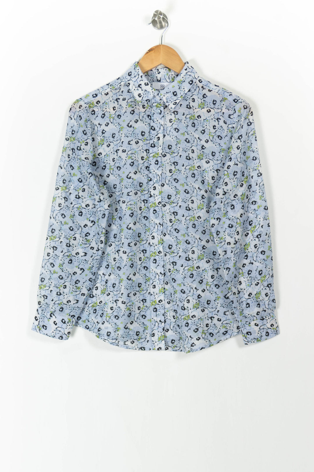 Chemise Fleurie Bleue - Taille S/36 de la marque La Redoute Collections | PARAD106596 - Vendu par Paradigme - Image 2