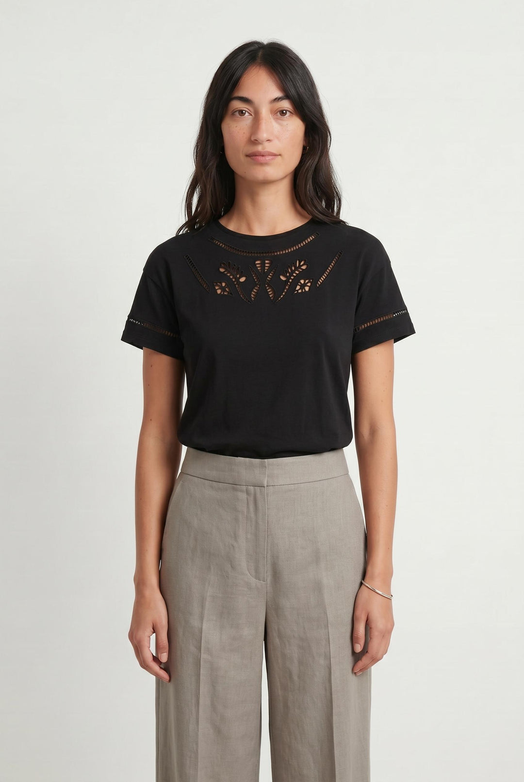 Tee-shirt Noir - Taille S/36 de la marque La Fée Maraboutée | PARAD106602 - Vendu par Paradigme - Image 1