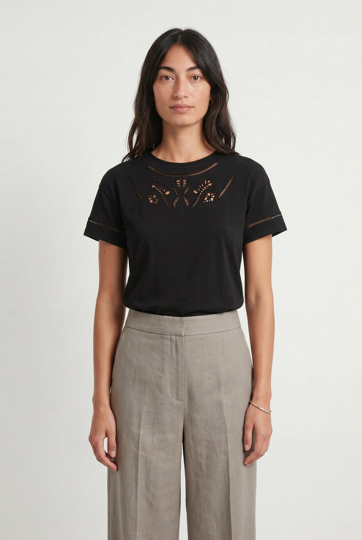 Tee-shirt Noir - Taille S/36 de la marque La Fée Maraboutée | PARAD106602 - Vendu par Paradigme - Image 1