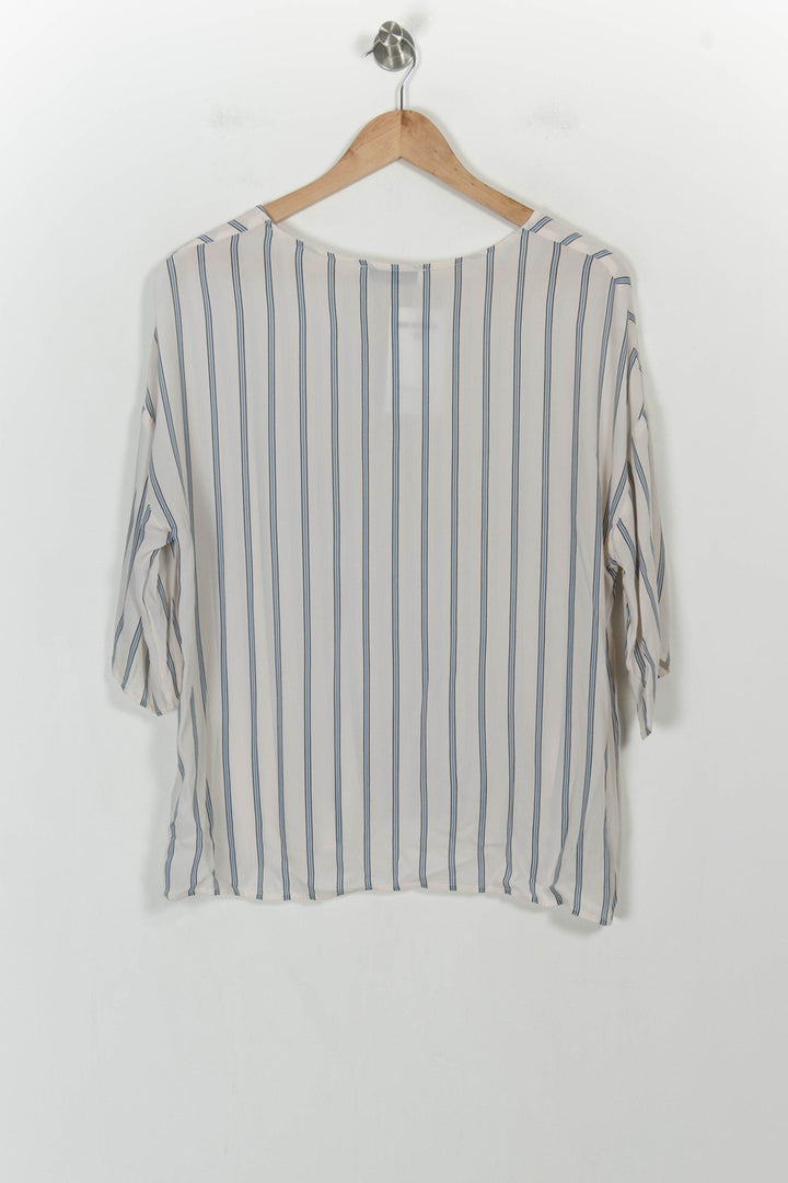 Blouse Blanc et Bleu - Taille M/38 de la marque Samsoe Samsoe | PARAD106612 - Vendu par Paradigme - Image 4