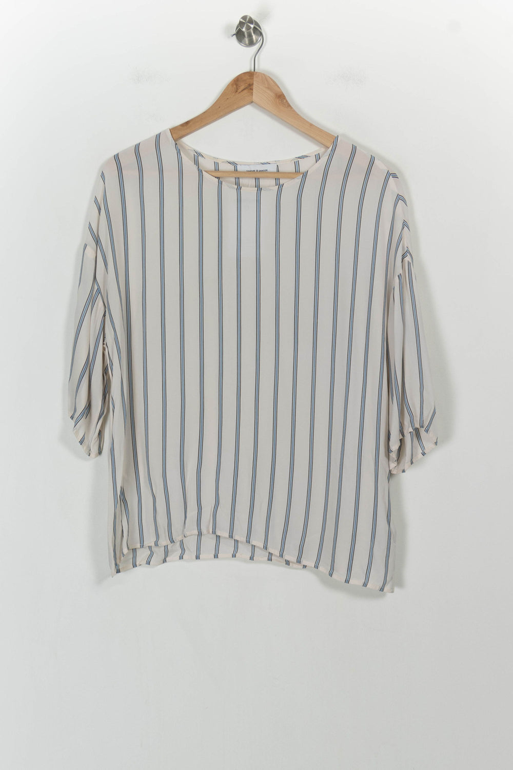 Blouse Blanc et Bleu - Taille M/38 de la marque Samsoe Samsoe | PARAD106612 - Vendu par Paradigme - Image 2