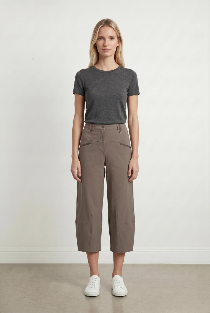 Pantalon Large Marron - Taille S/36 de la marque Indies | PARAD106620 - Vendu par Paradigme - Image 1