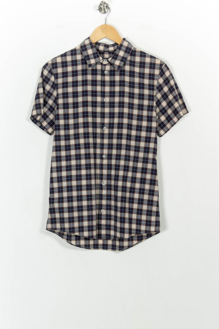 Chemise à Carreaux Bleu et Beige - Taille XS/34 de la marque A.P.C. | PARAD106625 - Vendu par Paradigme - Image 2