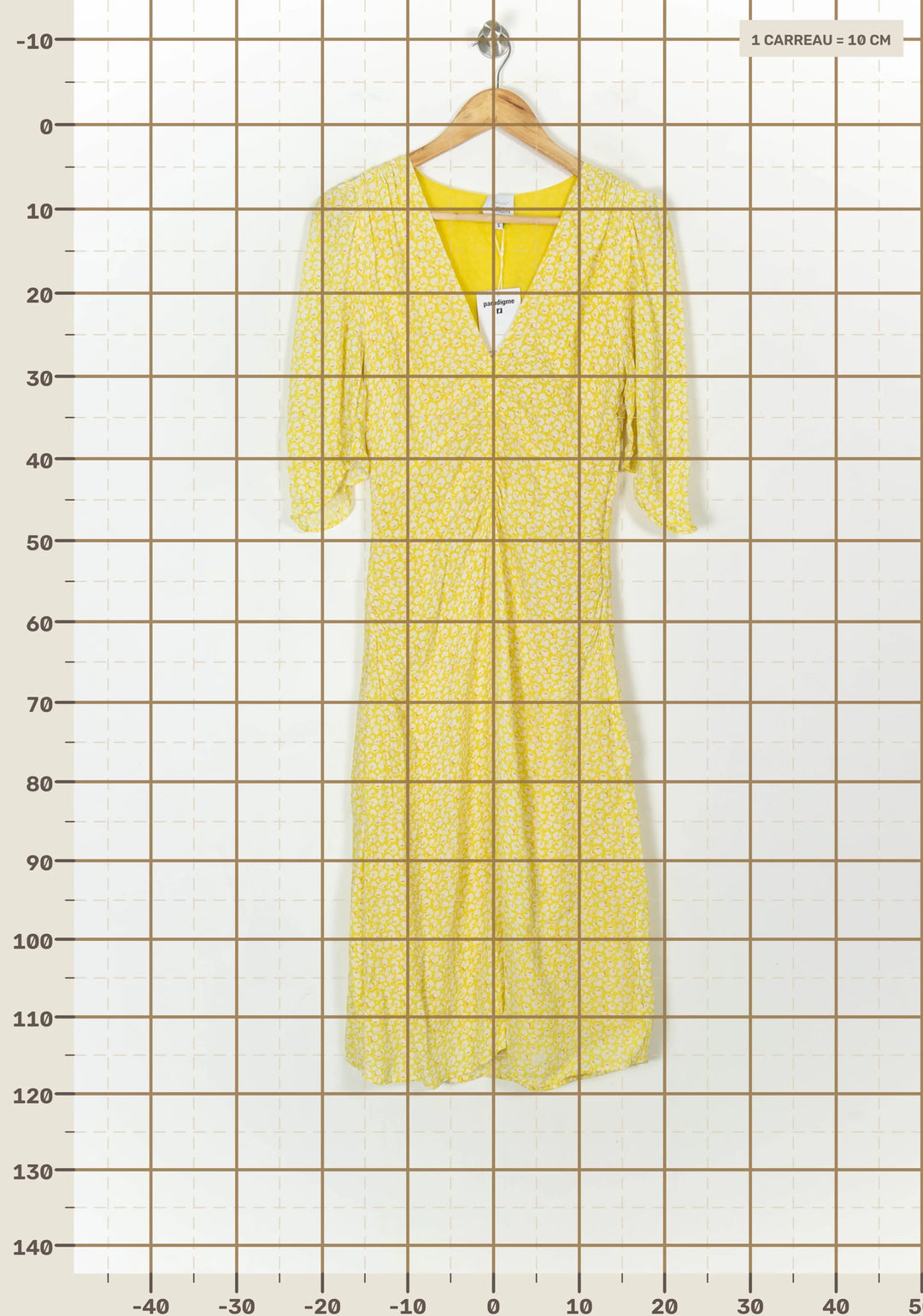 Robe Jaune et Blanche - Taille S/36 de la marque Petite Mendigote | PARAD106629 - Vendu par Paradigme - Image 4