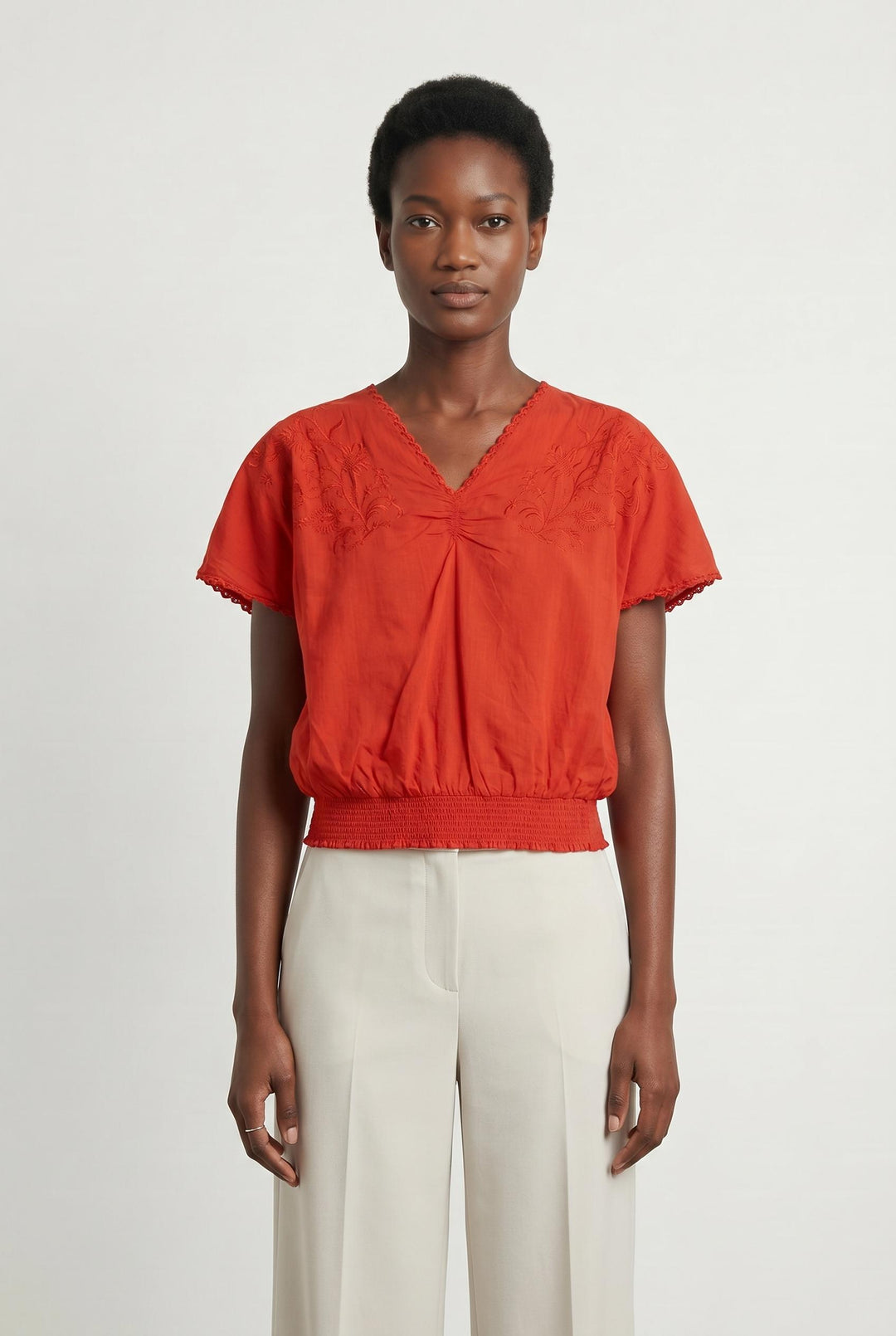 Blouse Orange - Taille S/36 de la marque La Fée Maraboutée | PARAD106646 - Vendu par Paradigme - Image 1