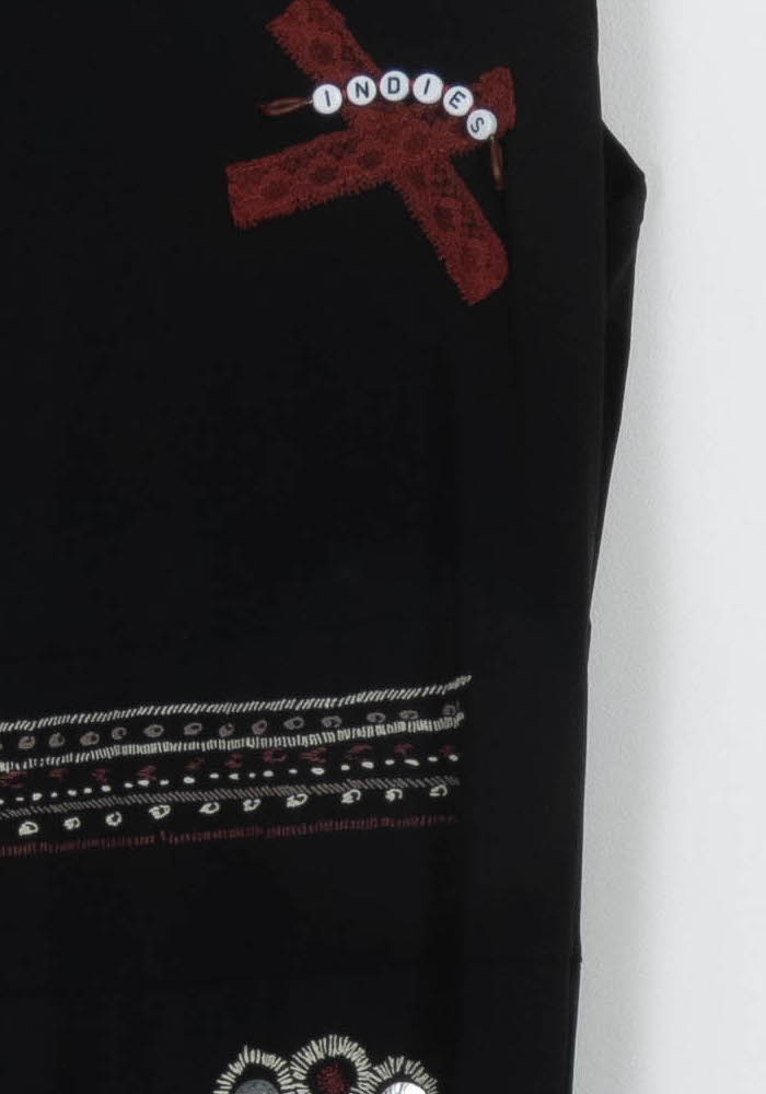 Robe Longue Noire - Taille XL/42 de la marque Indies | PARAD106648 - Vendu par Paradigme - Image 3