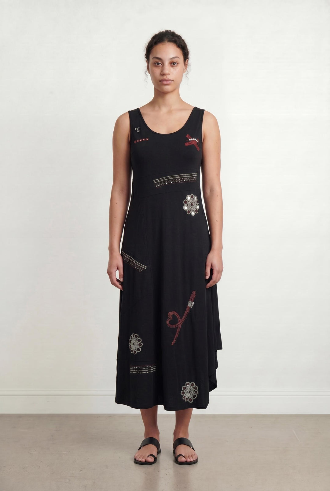 Robe Longue Noire - Taille XL/42 de la marque Indies | PARAD106648 - Vendu par Paradigme - Image 1