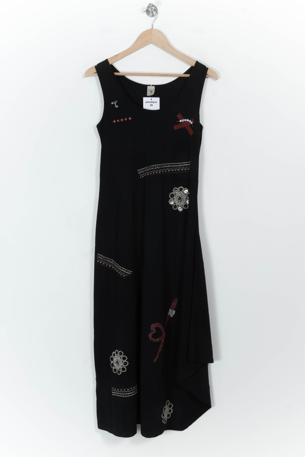 Robe Longue Noire - Taille XL/42 de la marque Indies | PARAD106648 - Vendu par Paradigme - Image 2