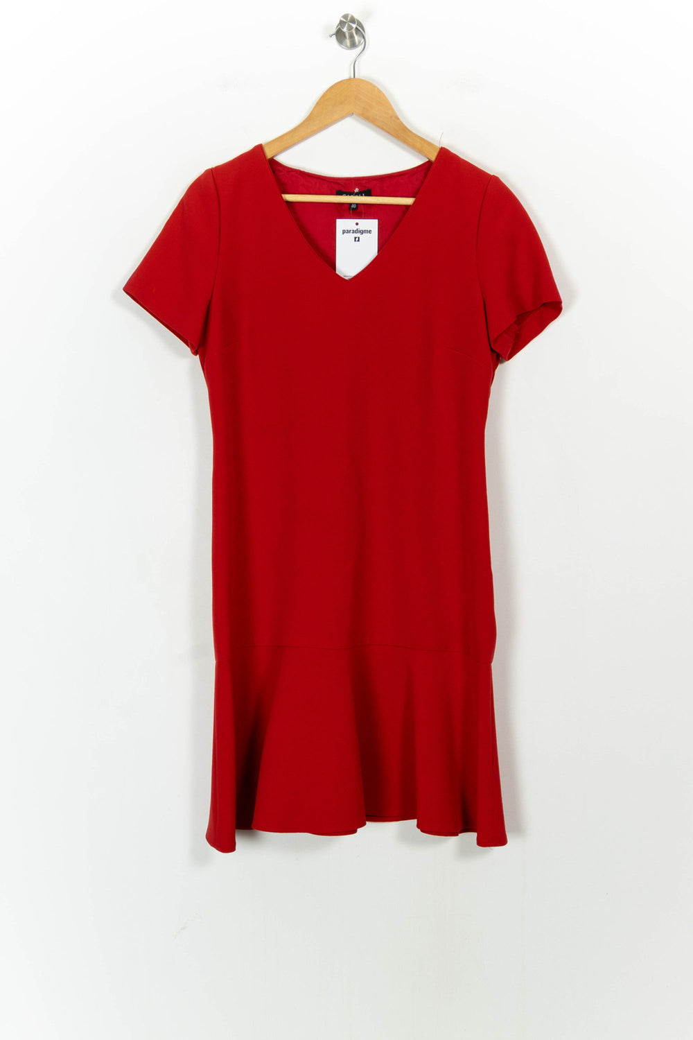 Robe Courte Rouge - Taille L/40 de la marque Caroll | PARAD106652 - Vendu par Paradigme - Image 2