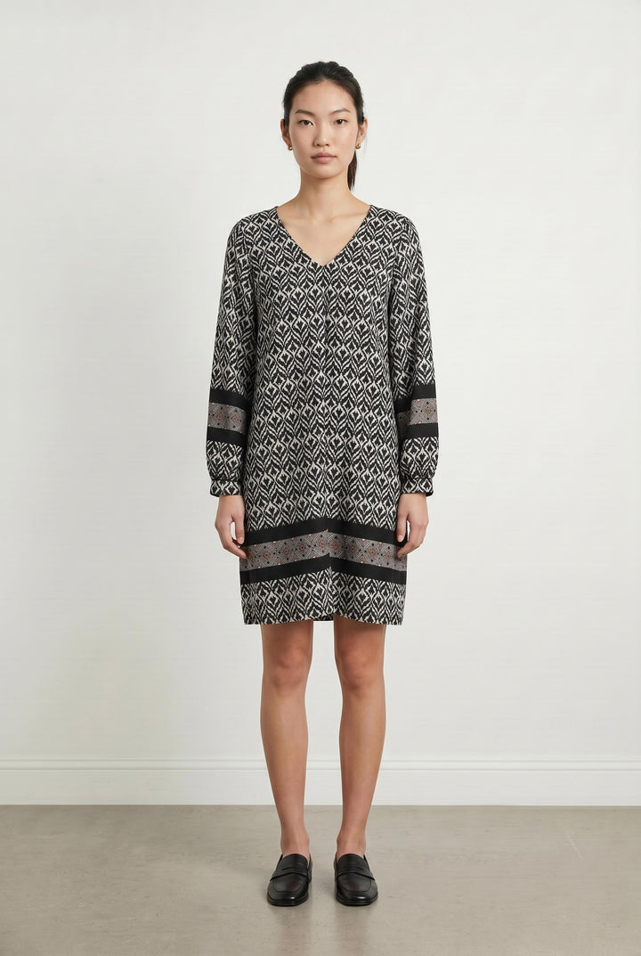 Robe Noire et Blanche - Taille S/36 de la marque La Fée Maraboutée | PARAD106656 - Vendu par Paradigme - Image 1