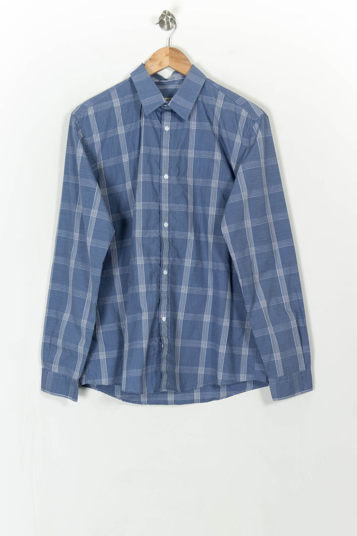 Chemise À Carreaux Bleue - Taille M/38 de la marque Ines de la Fressange Paris | PARAD106662 - Vendu par Paradigme - Image 2