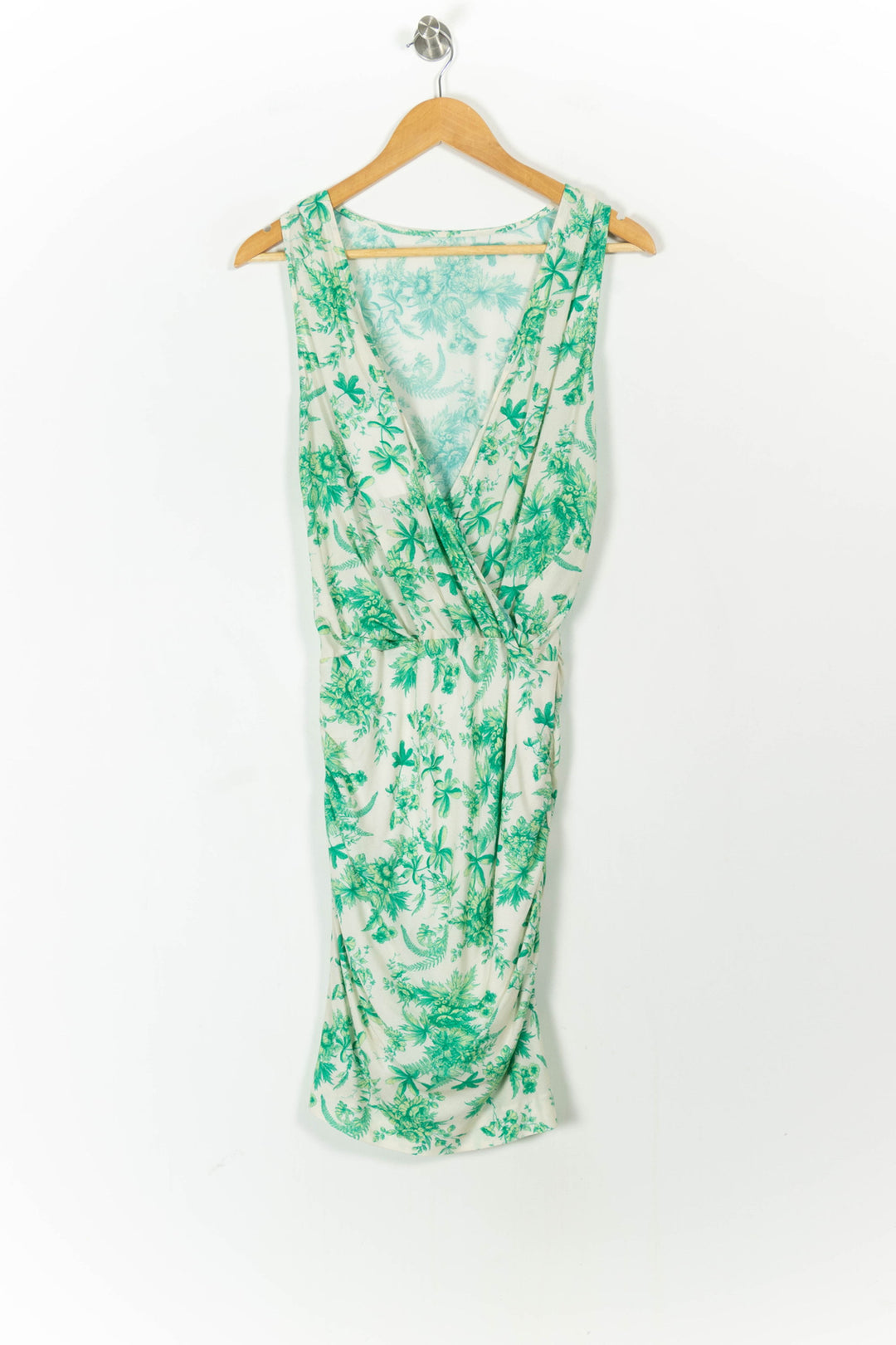 Robe Imprimée Verte et Blanche - Taille XS/34 de la marque Parisienne et Alors | PARAD106671 - Vendu par Paradigme - Image 4