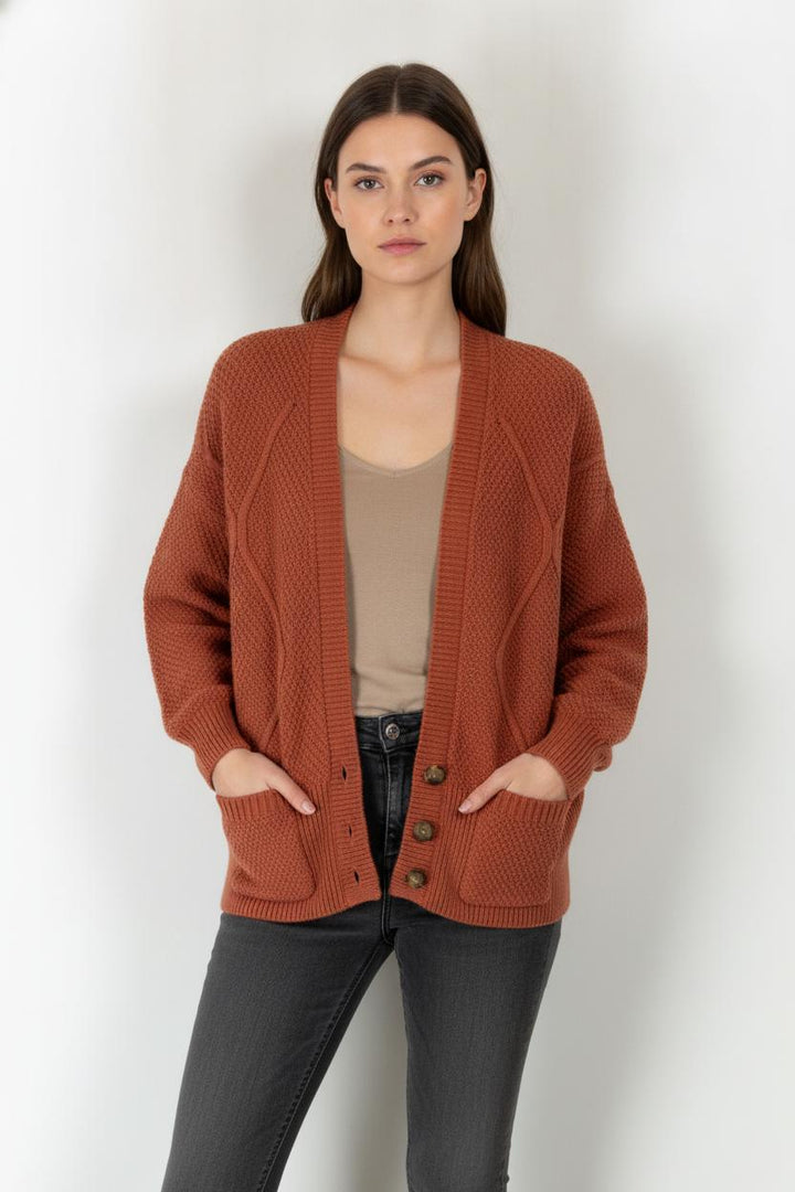 Cardigan Rouge - Taille XL/42 de la marque One Step | PARAD106672 - Vendu par Paradigme - Image 1
