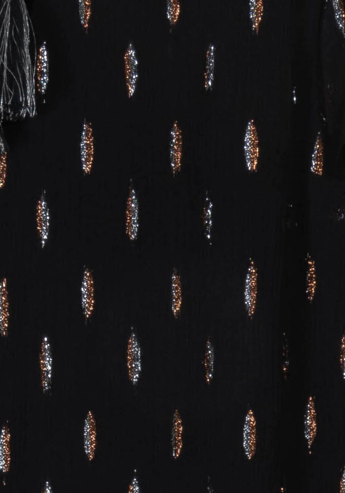 Robe Courte Noire et Marron - Taille S/36 de la marque IKKS | PARAD106676 - Vendu par Paradigme - Image 3