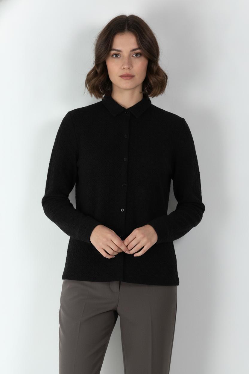 Chemise Noire - Taille S/36 de la marque Majestic Filatures | PARAD106677 - Vendu par Paradigme - Image 1