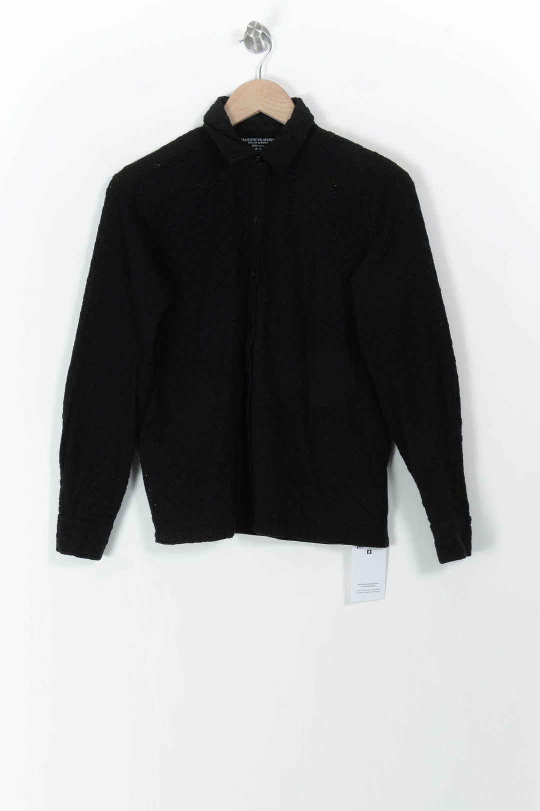 Chemise Noire - Taille S/36 de la marque Majestic Filatures | PARAD106677 - Vendu par Paradigme - Image 2