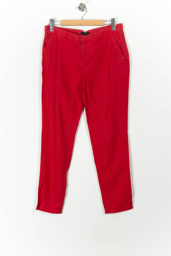 Pantalon Chino Rouge - Taille L/40 de la marque Maison 123 | PARAD106682 - Vendu par Paradigme - Image 2