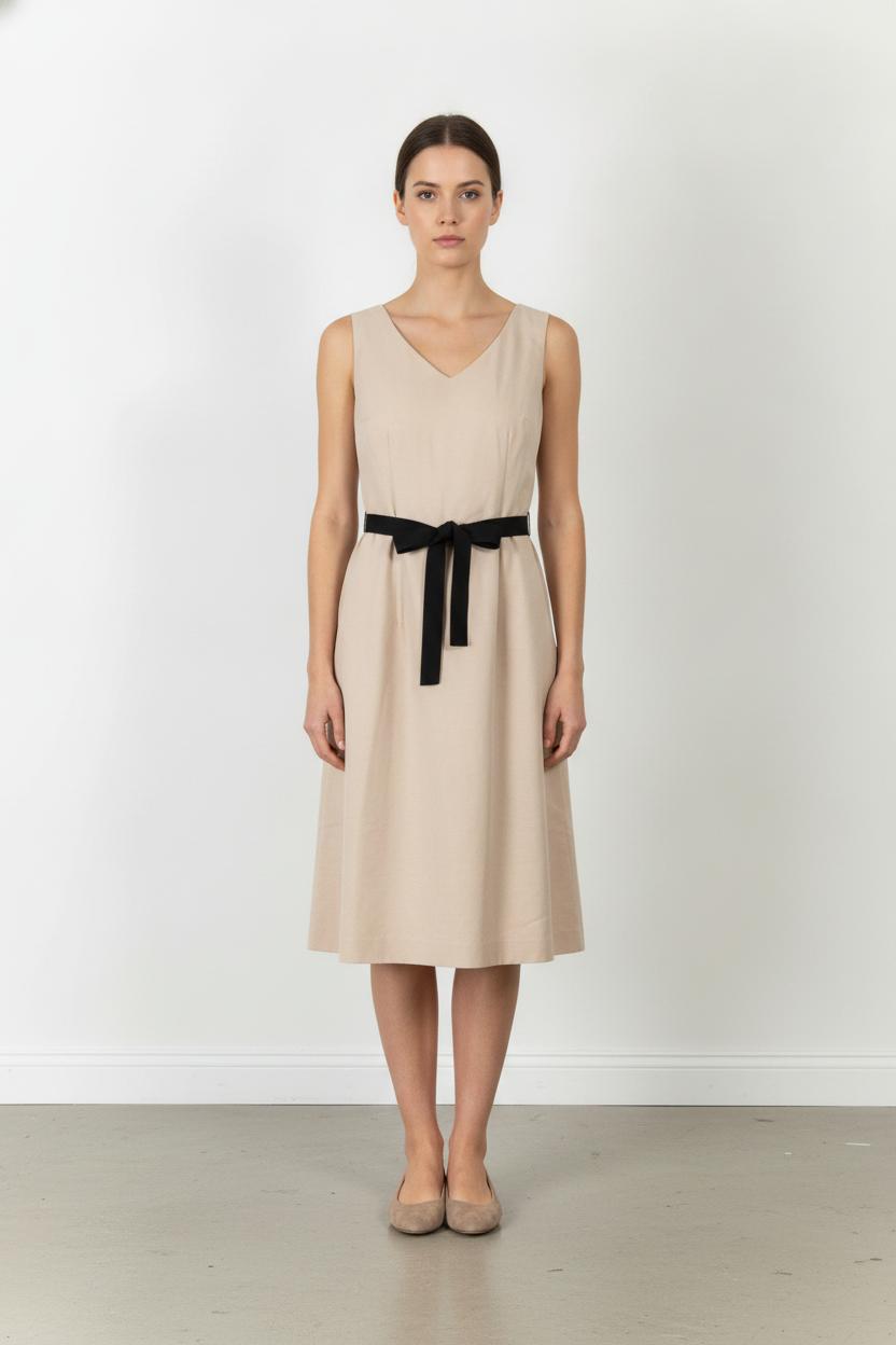 Robe Beige et Noire - Taille L/40 de la marque Maison 123 | PARAD106683 - Vendu par Paradigme - Image 1