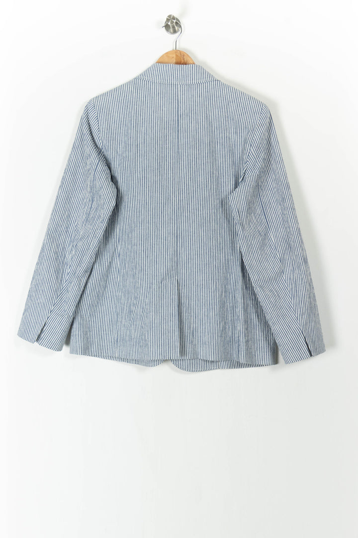 Blazer Rayé Bleu et Blanc - Taille XXL/44 de la marque Weekend Max Mara | PARAD106691 - Vendu par Paradigme - Image 4
