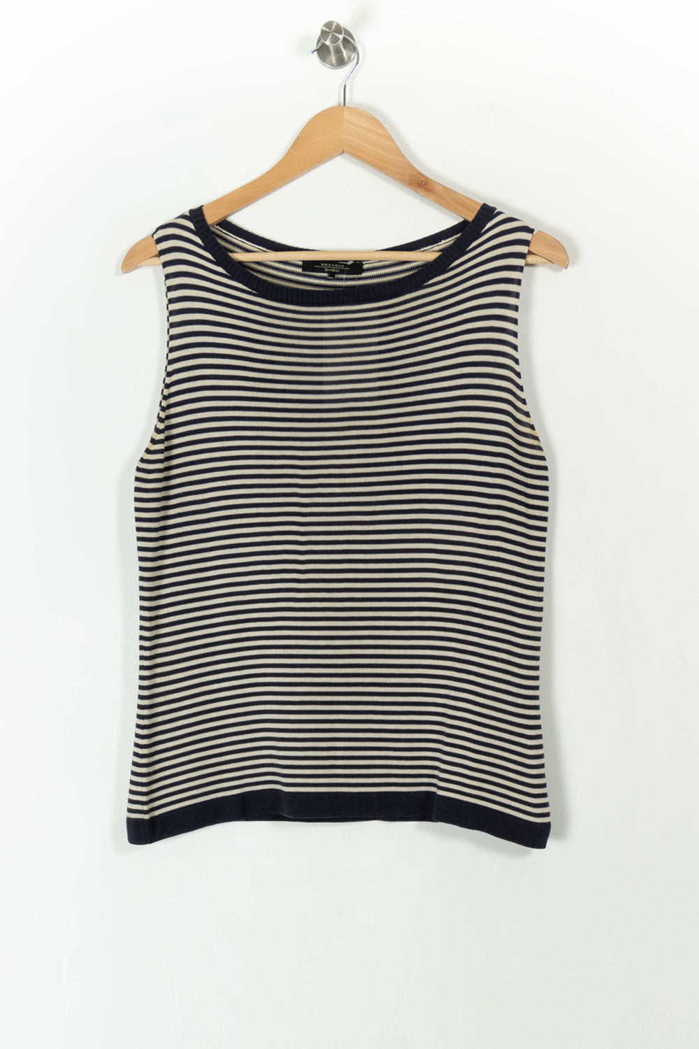 Débardeur Rayé Bleu Marine et Blanc - Taille XL/42 de la marque Weekend Max Mara | PARAD106692 - Vendu par Paradigme - Image 2