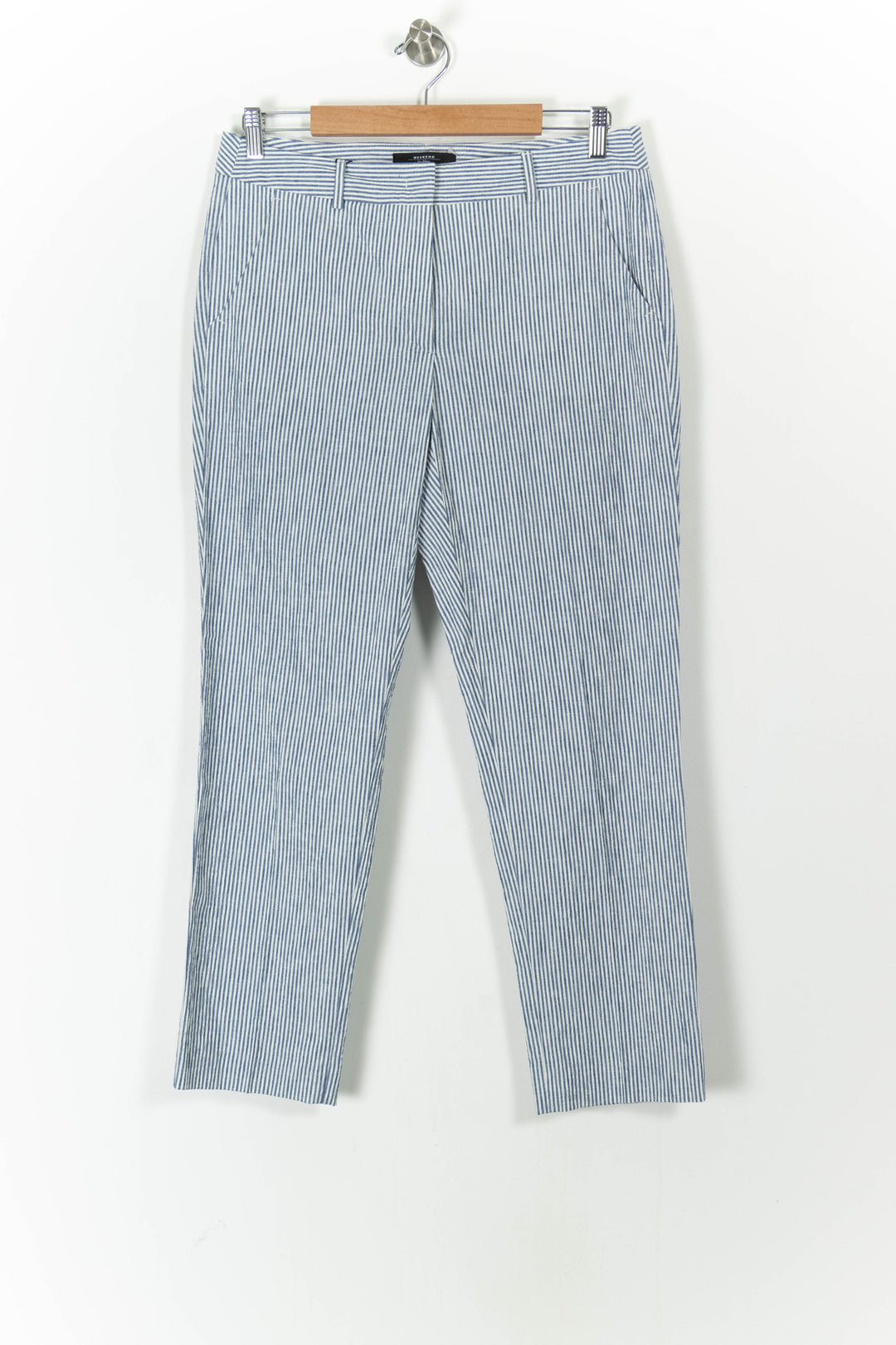 Pantalon Rayé Bleu et Blanc - Taille XXL/44 de la marque Weekend Max Mara | PARAD106694 - Vendu par Paradigme - Image 2