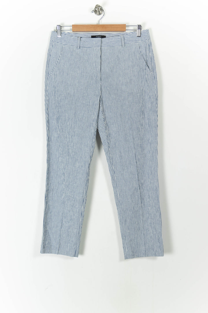 Pantalon Rayé Bleu et Blanc - Taille XXL/44 de la marque Weekend Max Mara | PARAD106694 - Vendu par Paradigme - Image 2