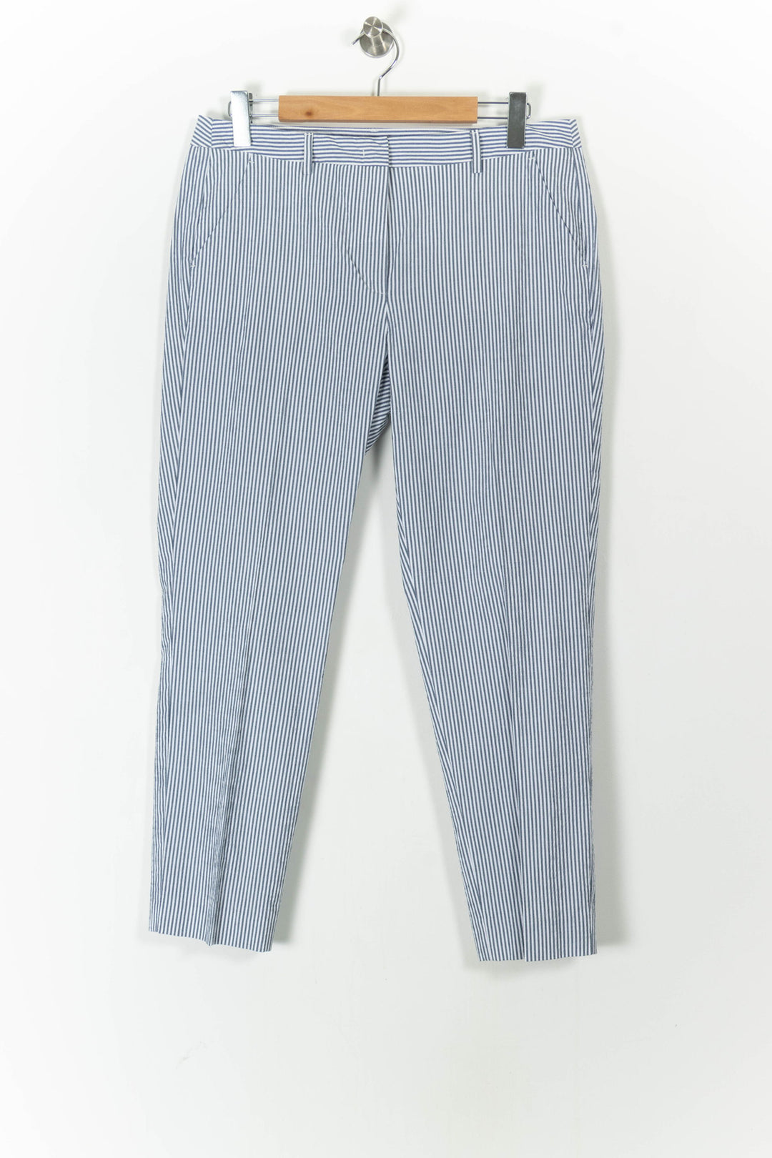 Pantalon Rayé Blanc et Bleu - Taille XXXL/46 de la marque Weekend Max Mara | PARAD106695 - Vendu par Paradigme - Image 2
