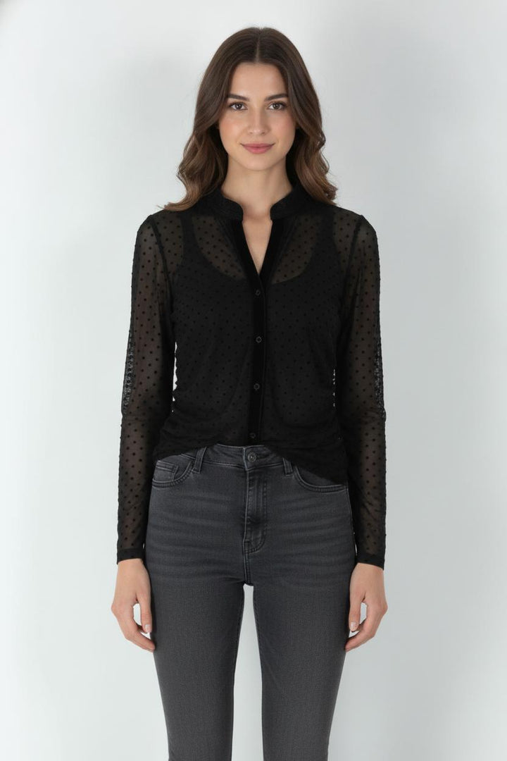 Blouse Noire - Taille XS/34 de la marque Indies | PARAD106700 - Vendu par Paradigme - Image 1