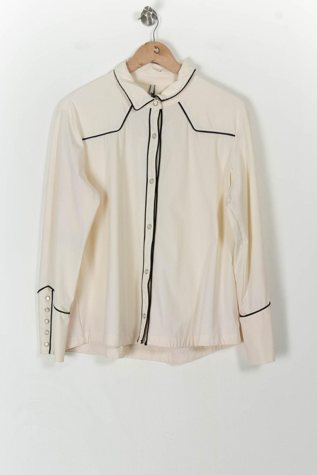 Chemise Western Beige et Noire - Taille XXXL/46 de la marque Indies | PARAD106701 - Vendu par Paradigme - Image 2