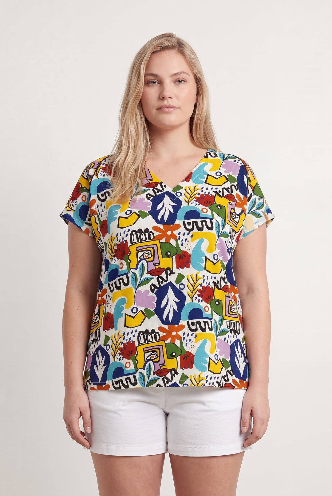 Blouse Multicolore - Taille XXL/44 de la marque Indies | PARAD106702 - Vendu par Paradigme - Image 1