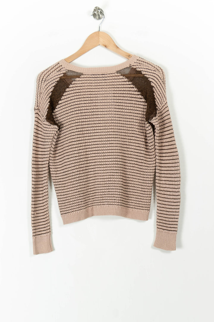 Pull Rose et Marron - Taille S/36 de la marque The Kooples | PARAD106711 - Vendu par Paradigme - Image 4