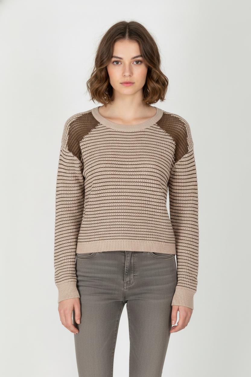 Pull Rose et Marron - Taille S/36 de la marque The Kooples | PARAD106711 - Vendu par Paradigme - Image 1