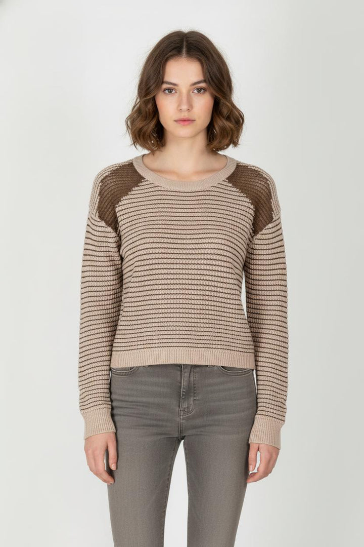 Pull Rose et Marron - Taille S/36 de la marque The Kooples | PARAD106711 - Vendu par Paradigme - Image 1