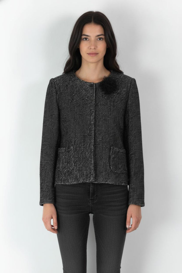 Veste Noire et Blanche - Taille L/40 de la marque La Fée Maraboutée | PARAD106717 - Vendu par Paradigme - Image 1