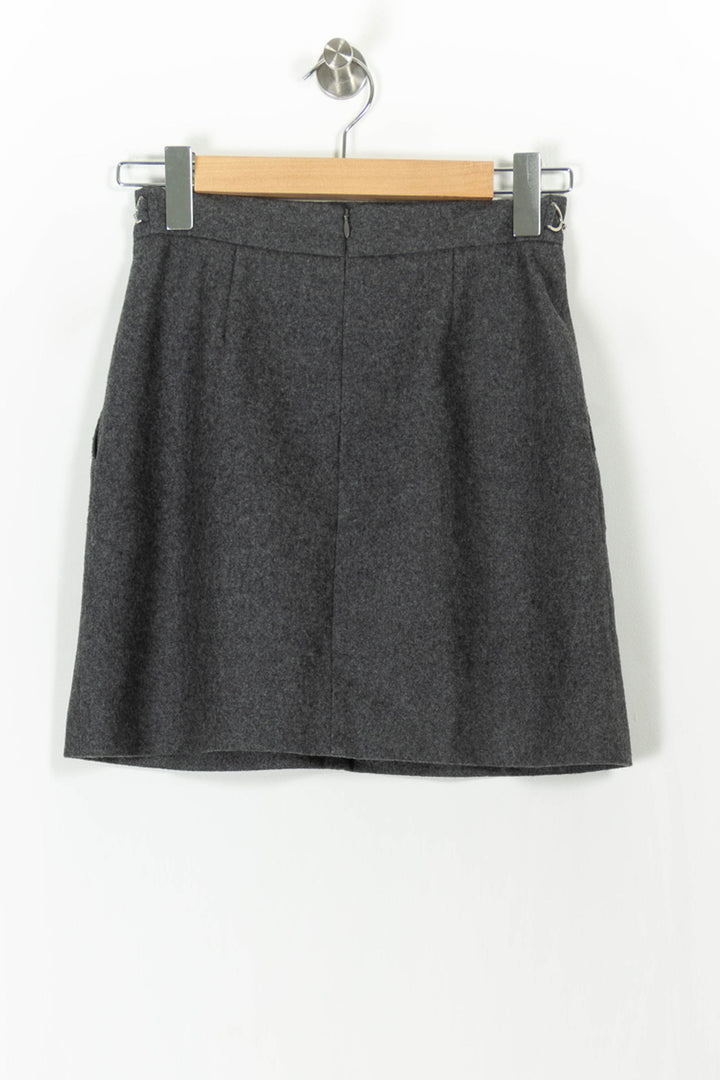 Jupe Droite Grise - Taille XS/34 de la marque Claudie Pierlot | PARAD106723 - Vendu par Paradigme - Image 4