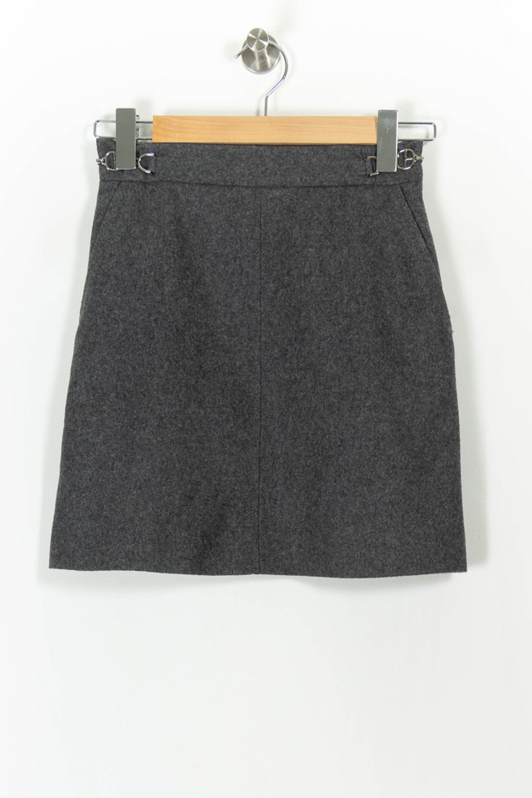 Jupe Droite Grise - Taille XS/34 de la marque Claudie Pierlot | PARAD106723 - Vendu par Paradigme - Image 2