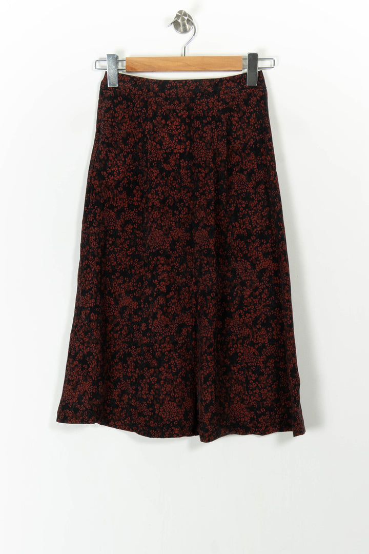 Jupe Évasée Bordeaux et Noire - Taille XS/34 de la marque Kookai | PARAD106727 - Vendu par Paradigme - Image 4