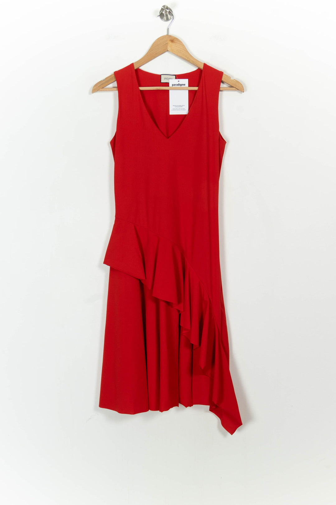 Robe Midi Rouge - Taille S/36 de la marque Indies | PARAD106728 - Vendu par Paradigme - Image 2