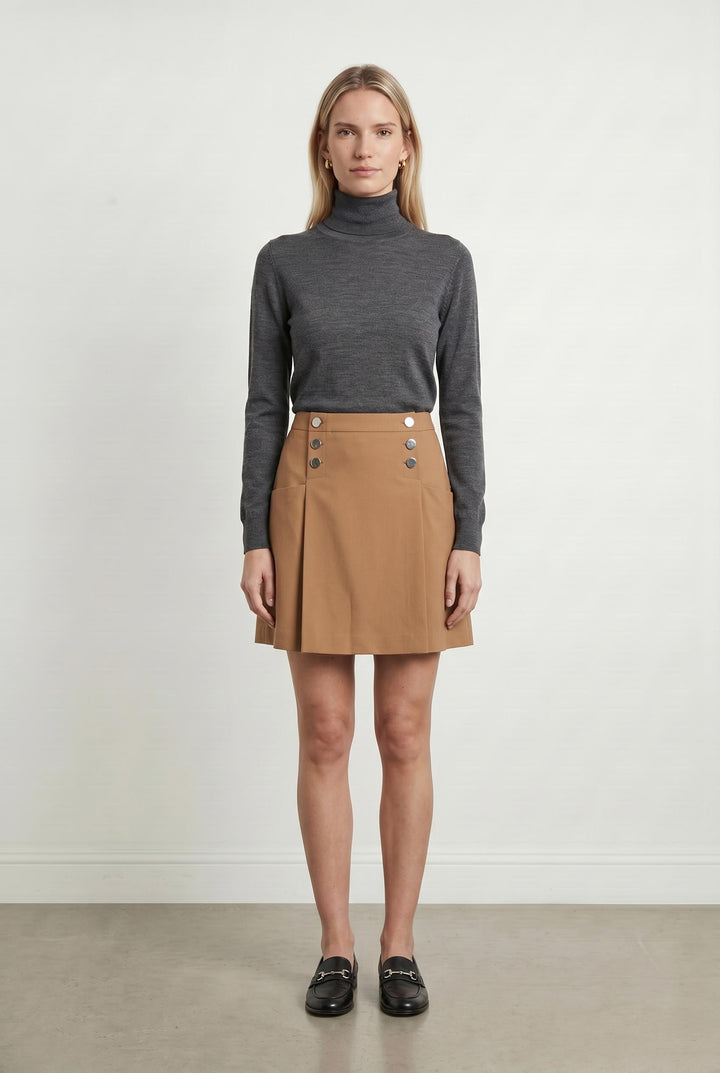 Jupe Patineuse Beige - Taille S/36 de la marque Caroll | PARAD106729 - Vendu par Paradigme - Image 1