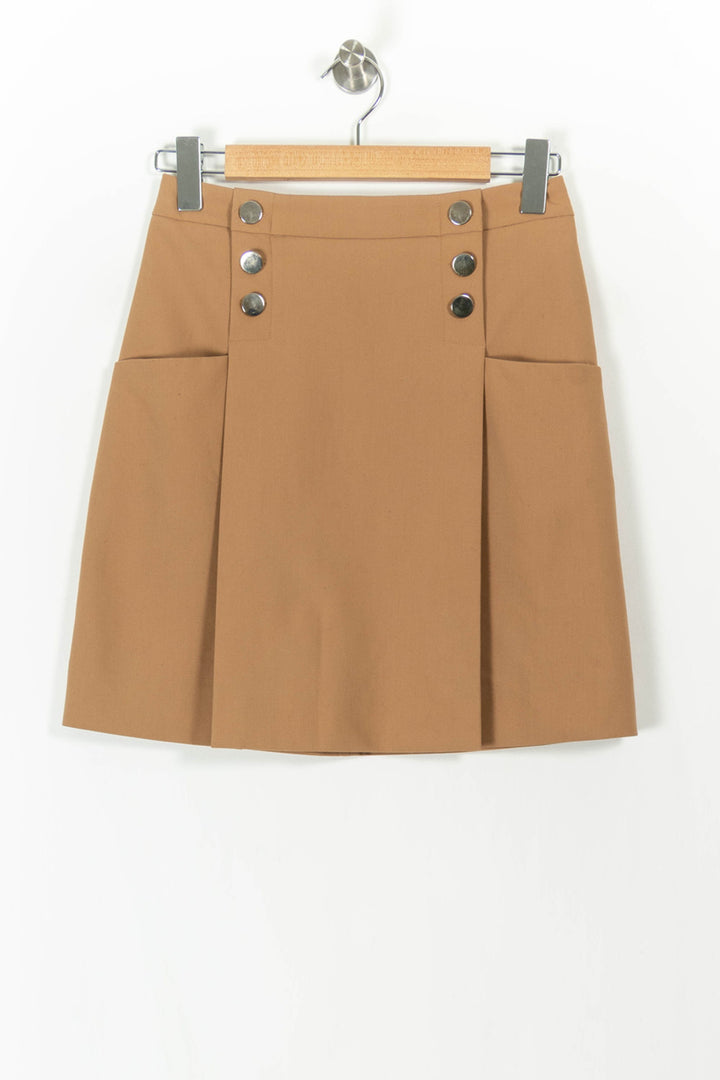 Jupe Patineuse Beige - Taille S/36 de la marque Caroll | PARAD106729 - Vendu par Paradigme - Image 2