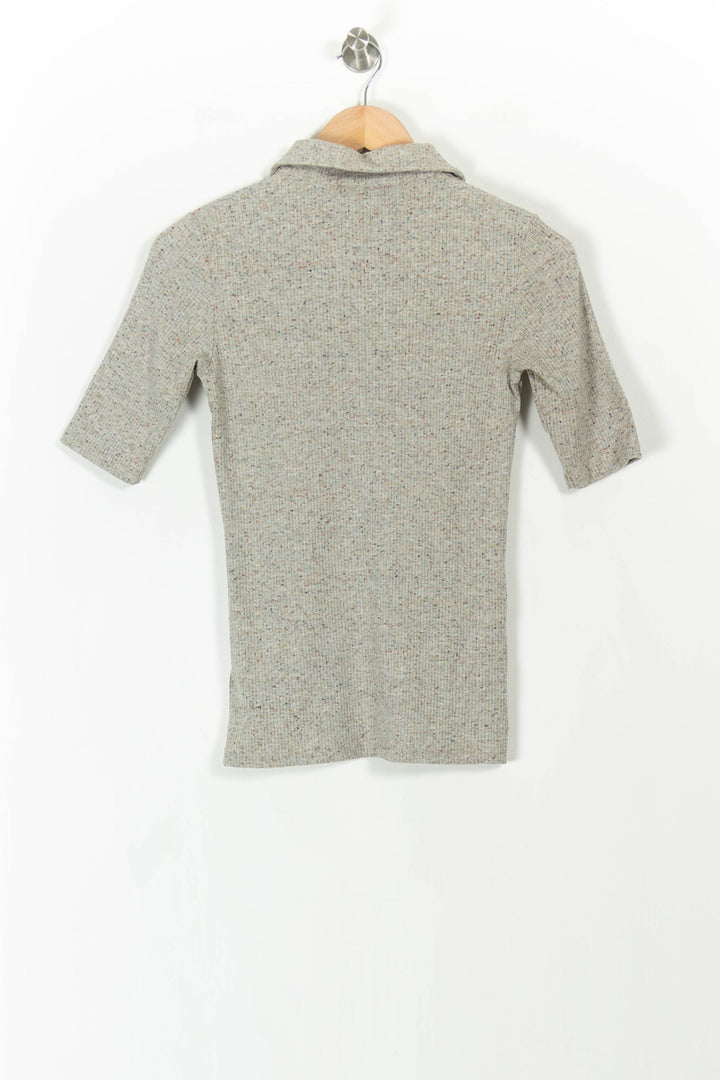 Polo Gris - Taille XS/34 de la marque Caroll | PARAD106732 - Vendu par Paradigme - Image 4