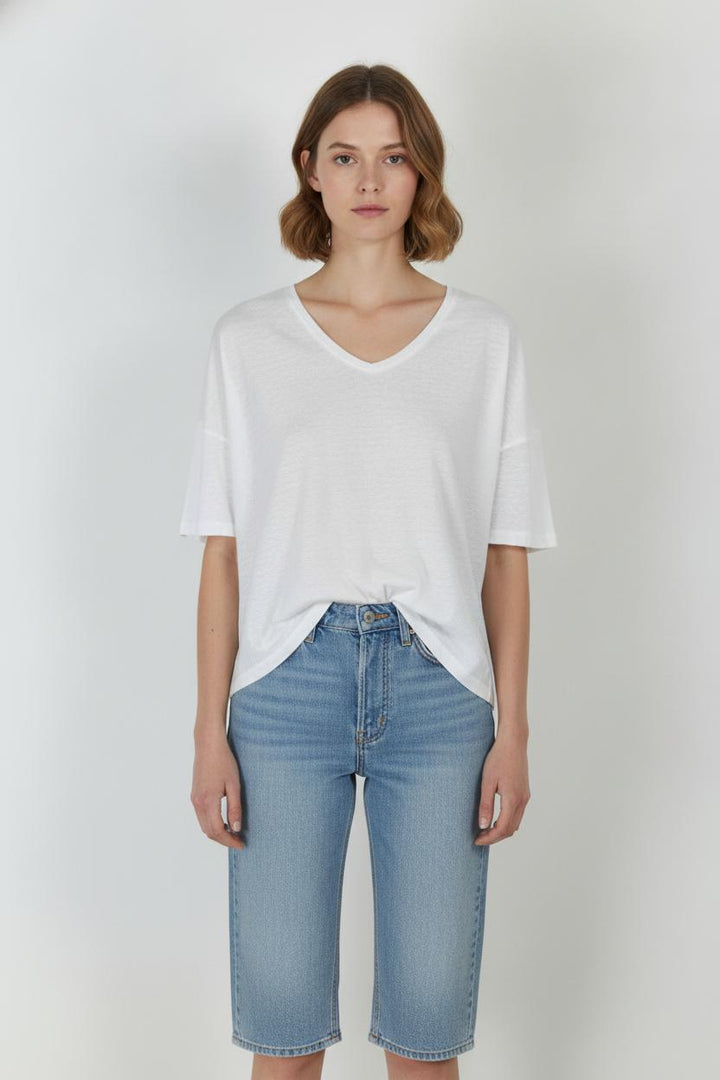 Tee-shirt Blanc - Taille S/36 de la marque Indies | PARAD106735 - Vendu par Paradigme - Image 1