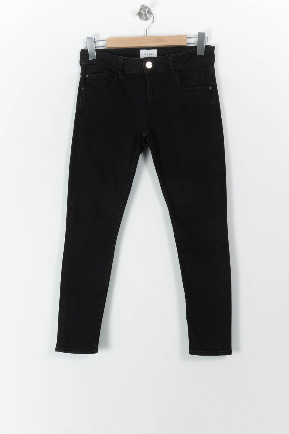 Jean Skinny Noir - Taille S/36 de la marque Sézane | PARAD106743 - Vendu par Paradigme - Image 2