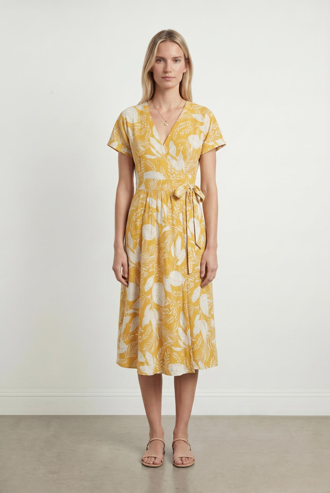 Robe Longue Jaune et Blanche - Taille S/36 de la marque Sézane | PARAD106744 - Vendu par Paradigme - Image 1