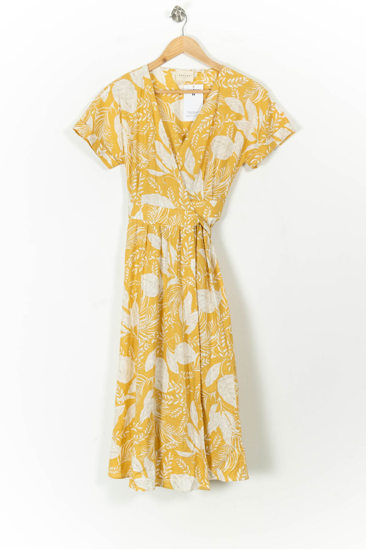 Robe Longue Jaune et Blanche - Taille S/36 de la marque Sézane | PARAD106744 - Vendu par Paradigme - Image 2