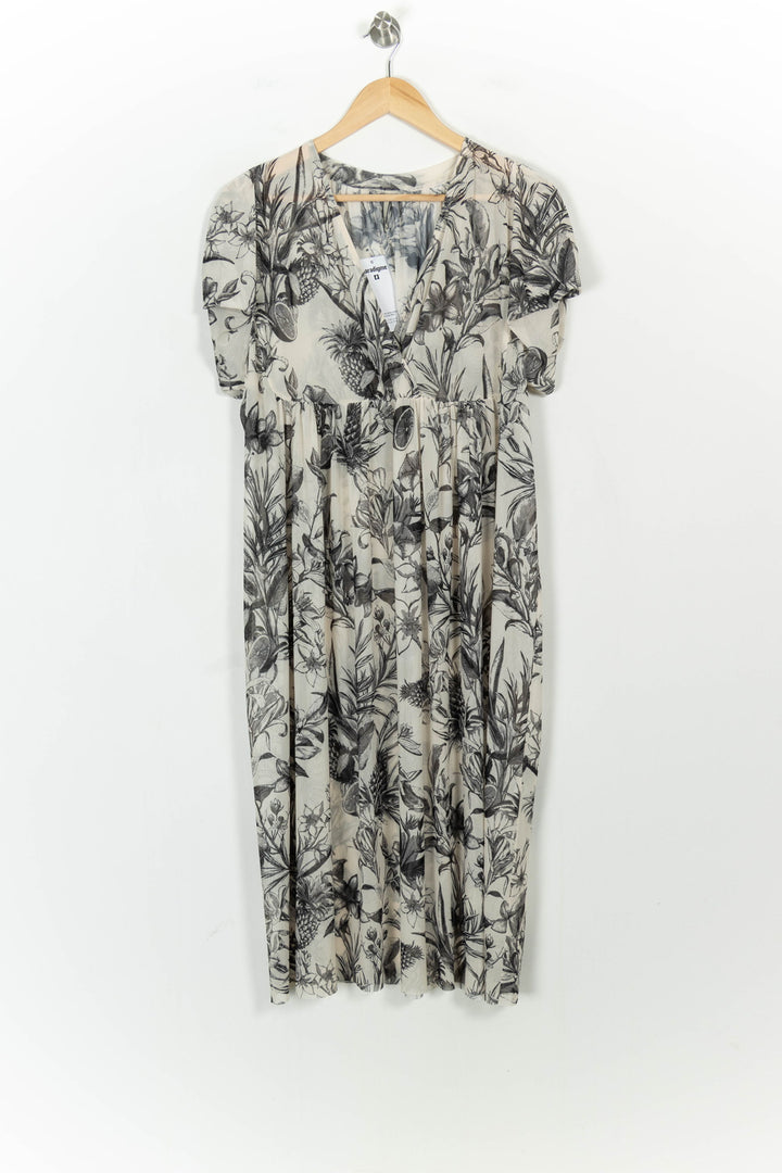 Robe Longue Grise et Noire - Taille S/36 de la marque Indies | PARAD106747 - Vendu par Paradigme - Image 2