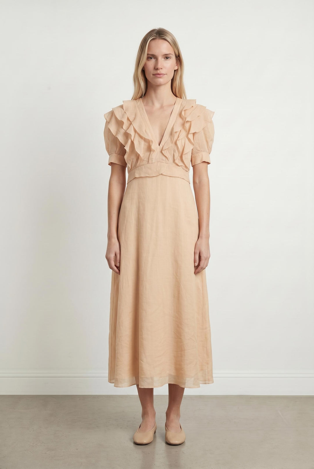 Robe Longue Rose - Taille XS/34 de la marque Sandro | PARAD106748 - Vendu par Paradigme - Image 1