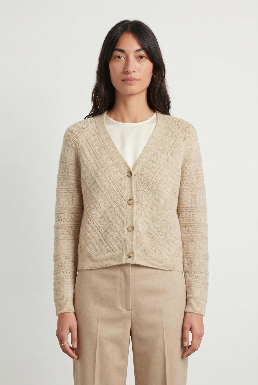 Cardigan Beige - Taille XS/34 de la marque Sézane | PARAD106758 - Vendu par Paradigme - Image 1