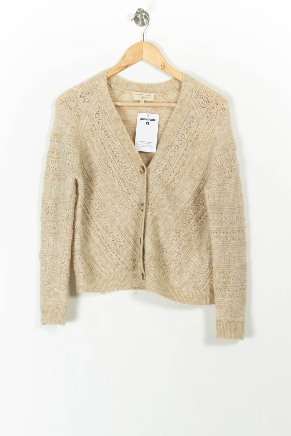 Cardigan Beige - Taille XS/34 de la marque Sézane | PARAD106758 - Vendu par Paradigme - Image 2