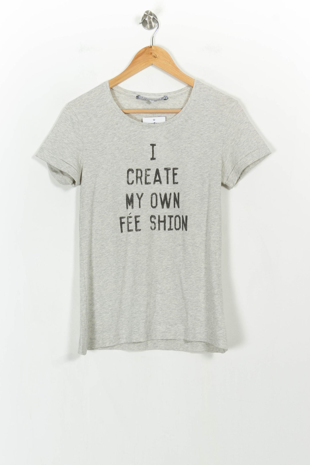 Tee-shirt Gris - Taille M/38 de la marque La Fée Maraboutée | PARAD106772 - Vendu par Paradigme - Image 2